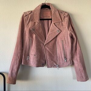 Blush Pink SL8 Suede Leather Jacket